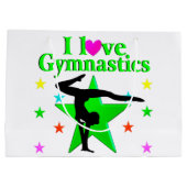 グリッジグリーンIは体操デザイン ラージペーパーバッグ (裏面)