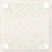 グリッジスパークル金ゴールドグリッター ガラスコースター (裏面)