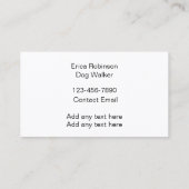 グリッジドッグ歩くサービス名刺 名刺 (裏面)