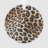 グリッジピンクグリッター金ゴールドまつ毛ヒョウ オーナメント (裏面)