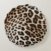 グリッジピンクグリッター金ゴールドまつ毛ヒョウ ラウンドクッション (裏面)