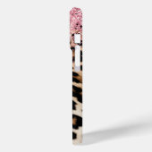 グリッジピンクグリッター金ゴールドまつ毛ヒョウ Case-Mate iPhoneケース (裏面 / 左)