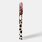 グリッジピンクグリッター金ゴールドまつ毛ヒョウ Case-Mate iPhoneケース (裏面 / 右)