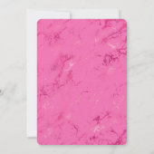 グリッジブラックグリッターまつ毛ピンク誕生日 招待状 (裏面)