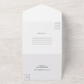 グリッジブルー&ブラック30th誕生日QRコード オールインワン招待状 (外側)