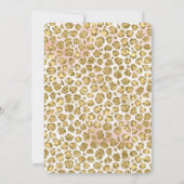 グリッジーグラム金ゴールド赤面グリッターレオパードプリント  招待状 (裏面)
