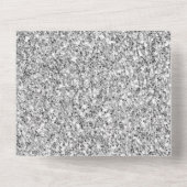 グリッジーシルバーグリッター   オールインワン招待状 (裏面)