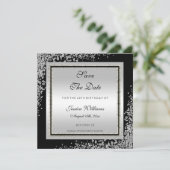 グリッジーシルバー紙吹雪コーナーズ誕生日 セーブザデート (スタンド正面)