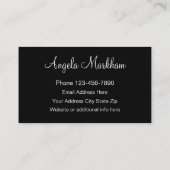 グリッジー不動産仲介業者ダマスクパターン 名刺 (裏面)