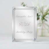 グリッジー·シルバー·アンド·ダイヤモンドが90誕生日 招待状 (スタンド正面)