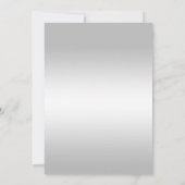 グリッスタイリッシュジーシルバー50誕生日 招待状 (裏面)