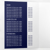 グリッタモデル、美しいサロン3つ折フライヤー 三つ折り招待状 (内部最初)