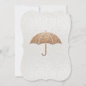 グリッタリングホワイト&金ゴールドブライダルシャワー招待状 招待状 (裏面)