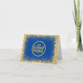 グリッタリーなアメリカ国境警備隊ロゴのクリスマスカード カード (正面)