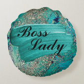 グリッタリーアクア絵を描ストロークボスレディ ラウンドクッション (裏面)
