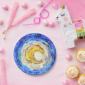 グリッタリームーン紙プレート ペーパープレート (パーティー)