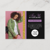 グリッターありがとうお客様のパッケージ挿入カード 名刺 (裏面)