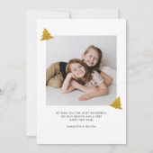 グリッターうれしそうな写真クリスマスホリデーカード (裏面)