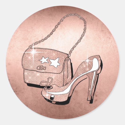 グリッターおよびシャインアクセサリバラ金ゴールドID675 ラウンドシール (正面)