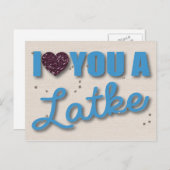 グリッターおよびLatkesハヌカー シーズンポストカード (正面/裏面)