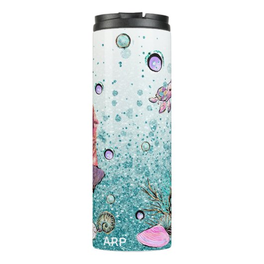 *~*グリッターお洒落マーメイドシータートルシェル タンブラー (裏面)