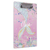 グリッターお洒落マーメイドビーチザシーアンダーザシー クリップボード (右)