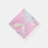 グリッターお洒落マーメイドビーチザシーアンダーザシー スタンダードカクテルナプキン (角)