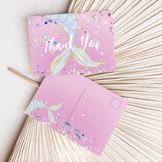 グリッターお洒落マーメイドビーチザシーアンダーザシー ポストカード