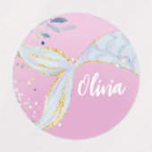 グリッターお洒落マーメイドビーチザシーアンダーザシー ラベル (デザイン1)