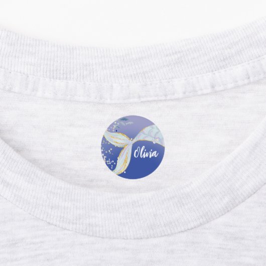 グリッターお洒落マーメイドビーチザシーアンダーザシー ラベル (貼付)