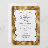 グリッターお洒落手引き弓クリスマスパーティー 招待状 (正面)