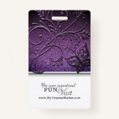 グリッターかわいらしプロフェッショナルCNAナース写真名 バッジ (裏面)