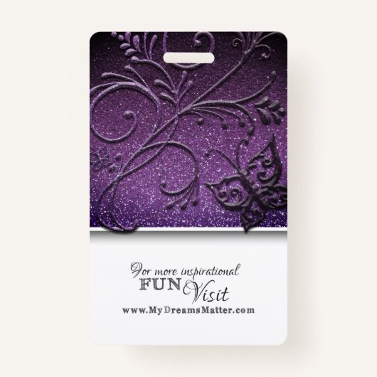 グリッターかわいらしプロフェッショナルCNAナース写真名 バッジ (裏面)