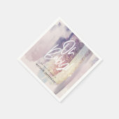 グリッターが赤ちゃんシャワーパーティーに輝く スタンダードカクテルナプキン (角)