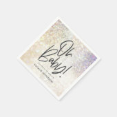 グリッターが赤ちゃんシャワーパーティーに輝く スタンダードカクテルナプキン (角)