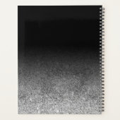 グリッターきらめくシルバー結婚の書道 プランナー手帳 (裏面)