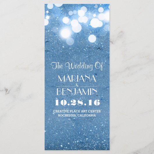 グリッターきらめくブルーストリングライトプログラム プログラム (正面)