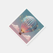 グリッターきらめくホットエアバルーン赤ちゃんシャワー スタンダードカクテルナプキン (角)