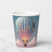 グリッターきらめくホットエアバルーン赤ちゃんシャワー 紙コップ (裏面)