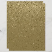 グリッターきらめく紙金ゴールドスクラップブック紙 (正面/裏面)