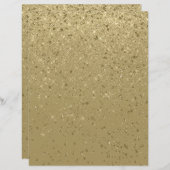 グリッターきらめく紙金ゴールドスクラップブック紙 (正面/裏面)