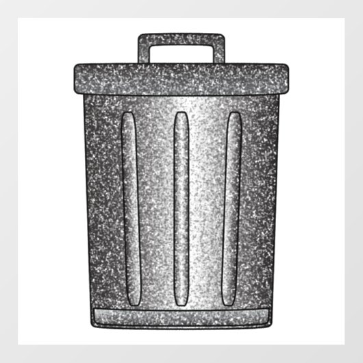 グリッターごみ箱 ウィンドウサイン (シート)