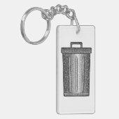 グリッターごみ箱 キーホルダー (正面左)