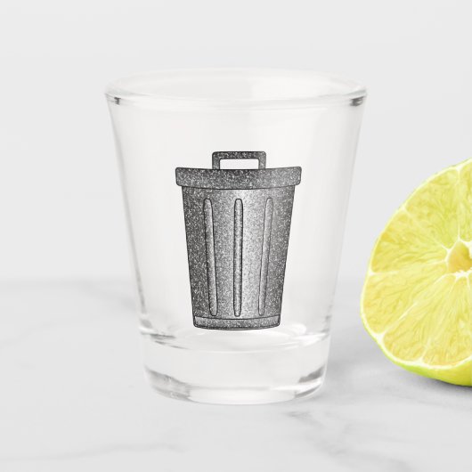 グリッターごみ箱 ショットグラス (正面)