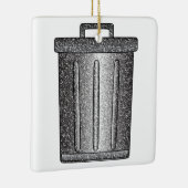 グリッターごみ箱 セラミックオーナメント (右)