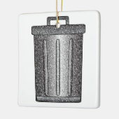 グリッターごみ箱 セラミックオーナメント (左)