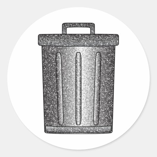 グリッターごみ箱 ラウンドシール (正面)