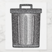 グリッターごみ箱 ワインラベル (シングルラベル)