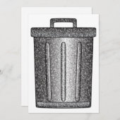 グリッターごみ箱 招待状 (正面/裏面)