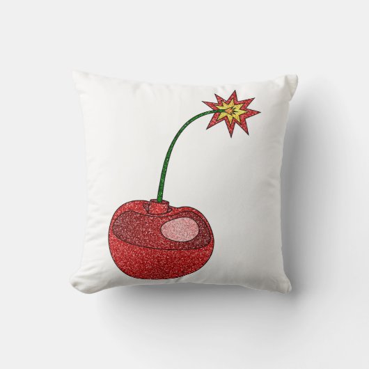 グリッターさくらんぼ爆弾 クッション (正面)